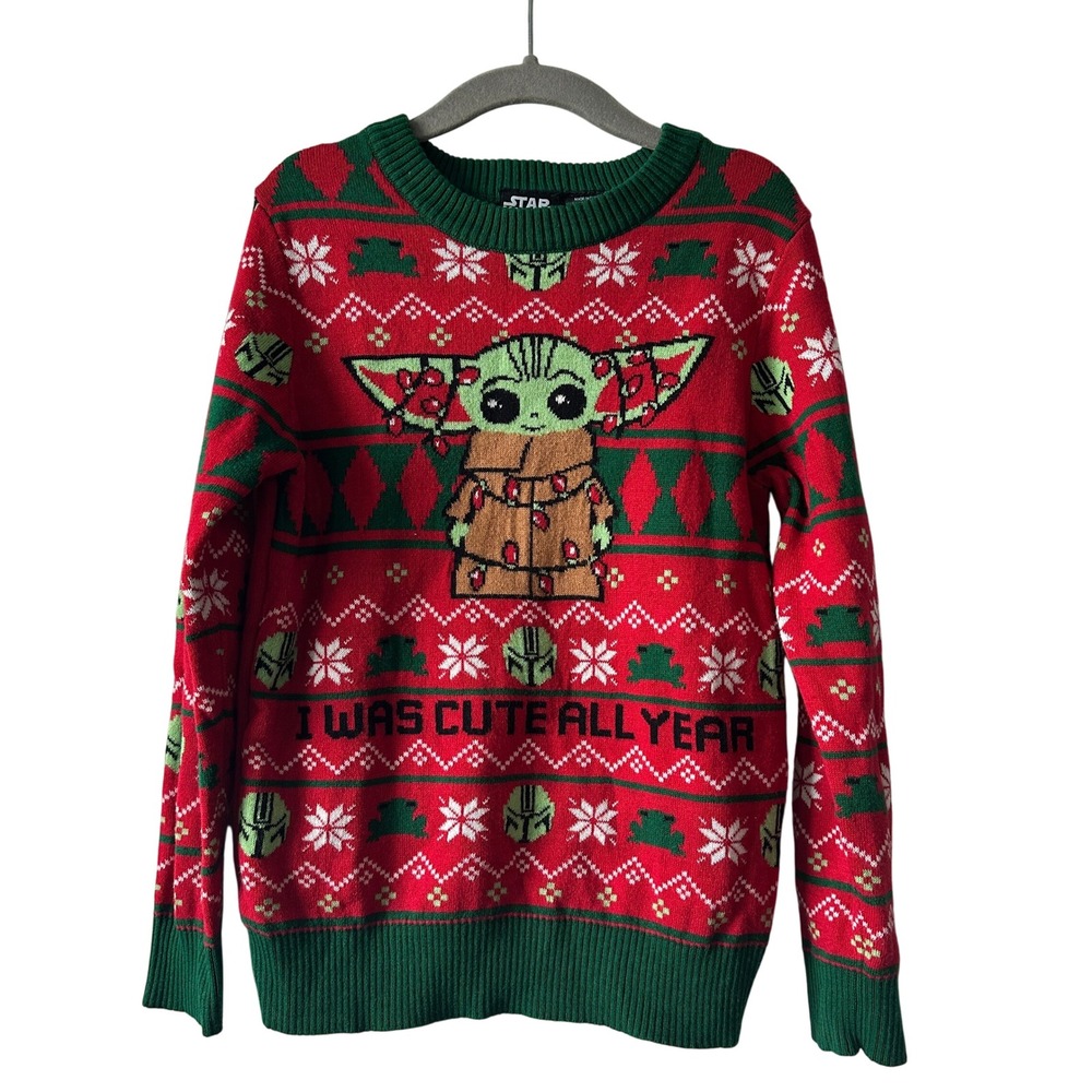 Kids Star Wars The Child Grogu Yoda Ugly Christmas Sweater 5T
